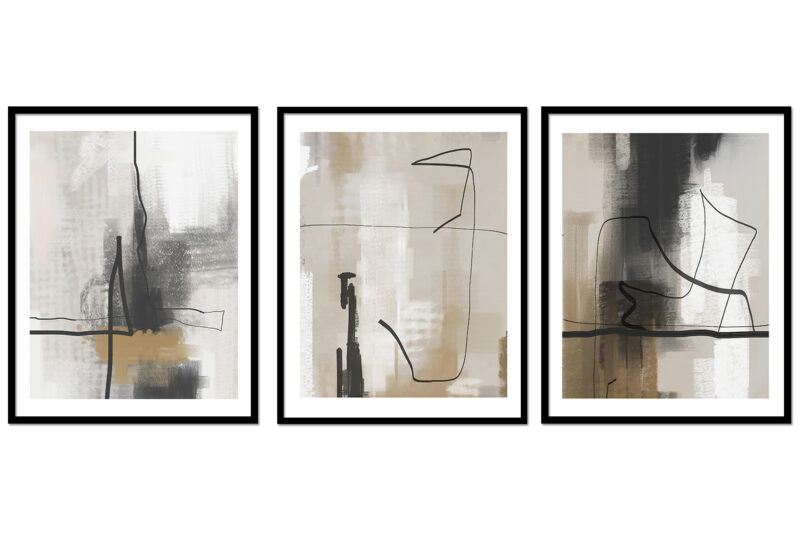 Set de 3 cuadros Abstractos AB062 - Imagen 6