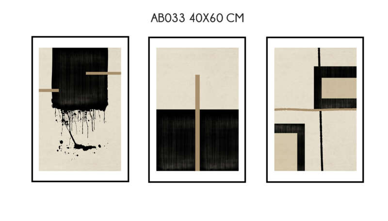 Set de 3 cuadros abstractos, foto 3