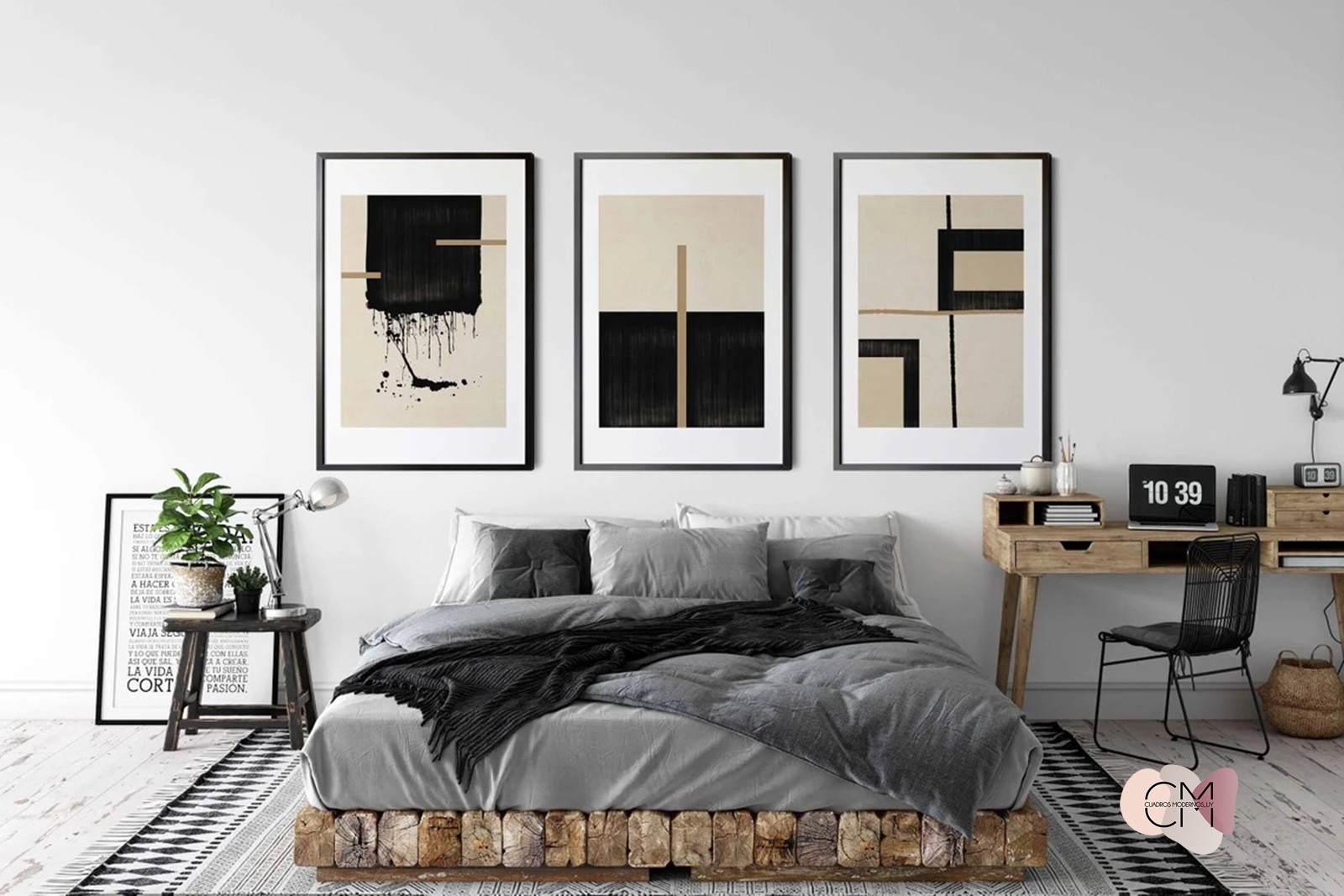 Set de 3 cuadros decorativos AB003 - Imagen 2