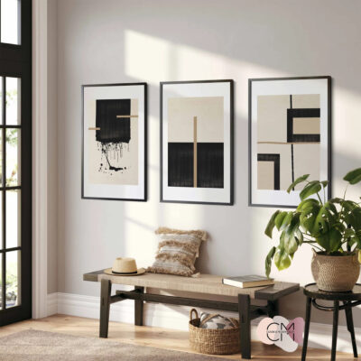 3 cuadros abstractos