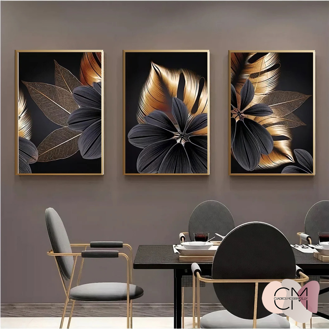 Set de 3 cuadros decorativos de 40×60 cm BH005 / Cuadros Modernos uy