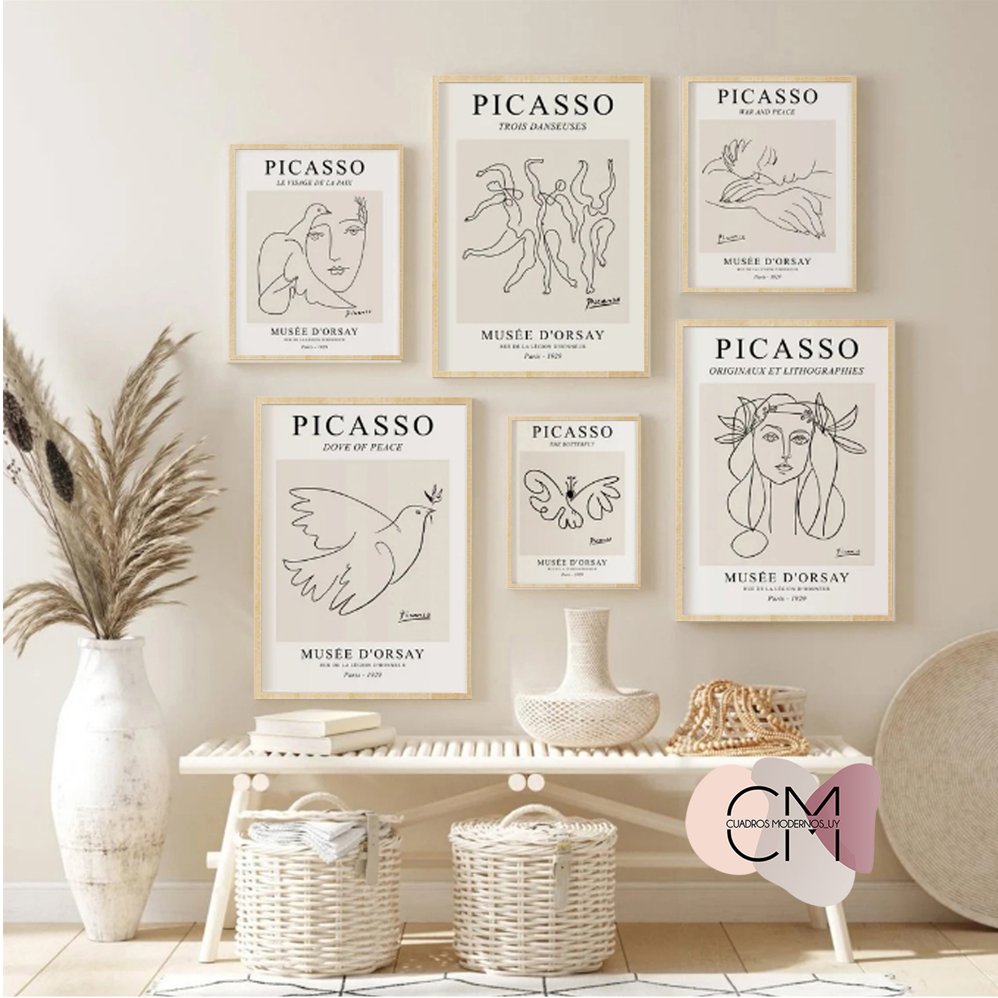 Set de 6 cuadros decorativos GL007 - Imagen 3