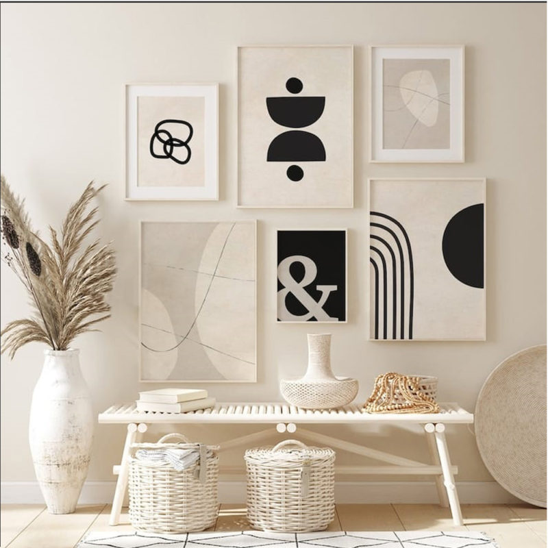 Set de 6 cuadros decorativos GL006