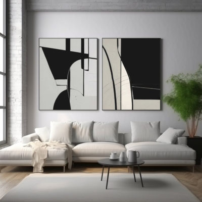 Set de 3 cuadros Abstractos de 50×70 cm AB010 / Cuadros Modernos uy