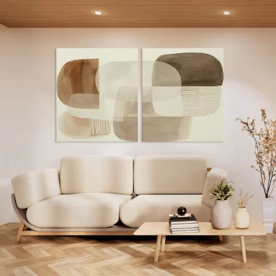 2 cuadros abstractos AB025