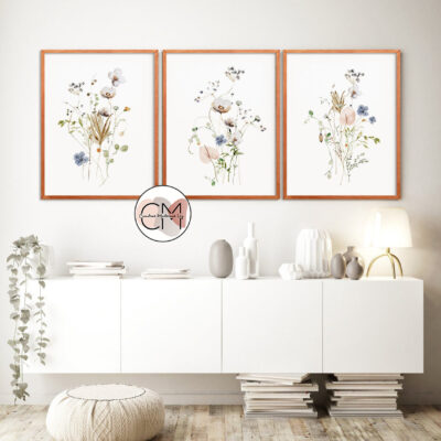 Set de 3 cuadros decorativos FL043