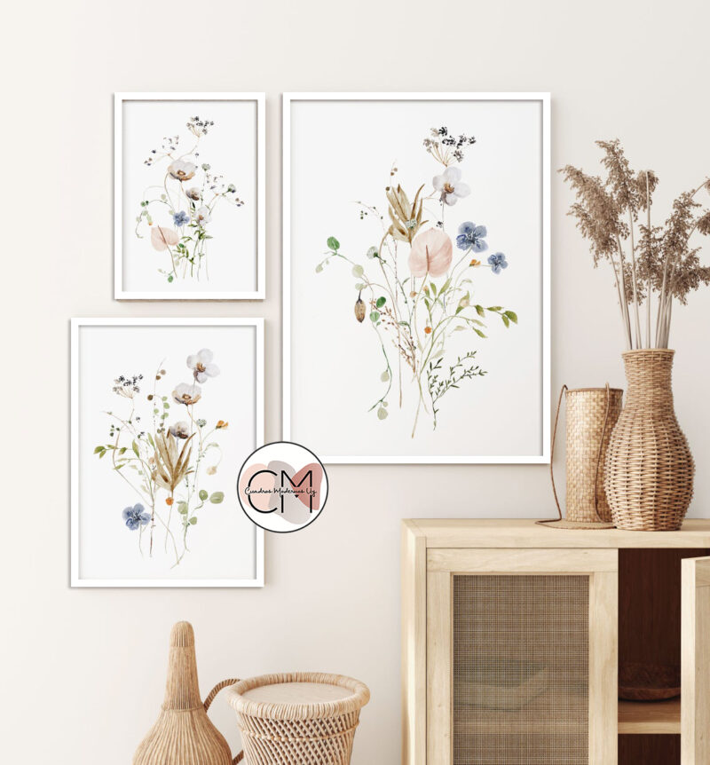 Set de 3 cuadros decorativos FL043 - Imagen 3
