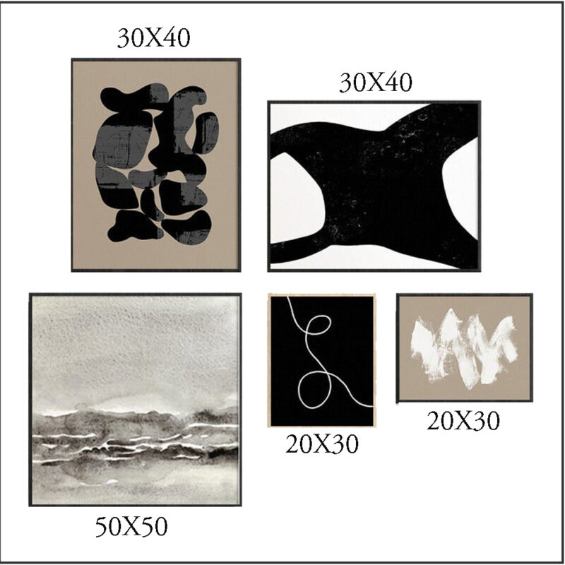 Set de 5 cuadros decorativos MS005 - Imagen 4