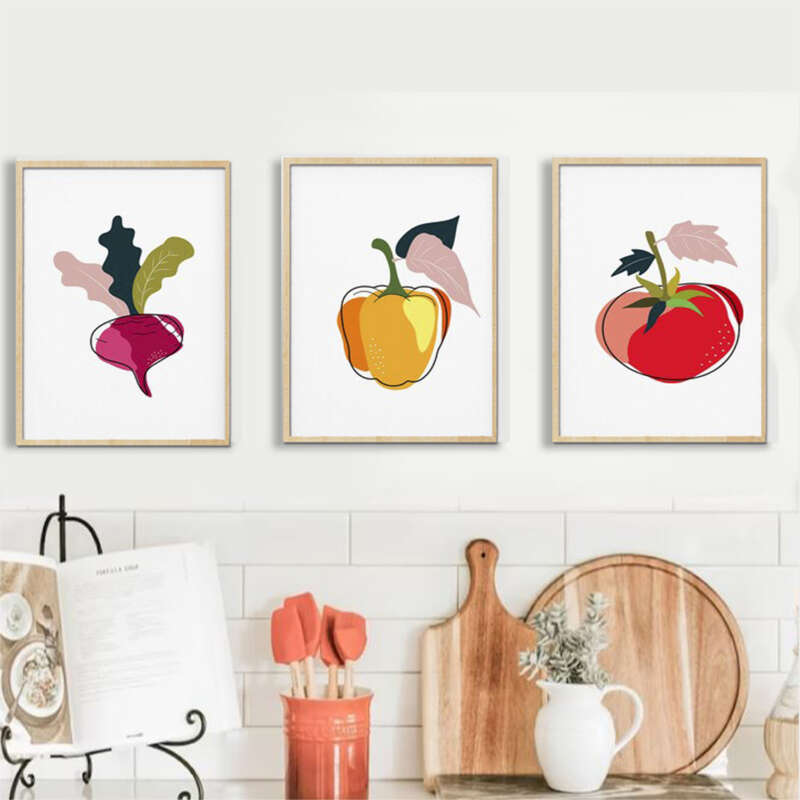 Set de 3 cuadros para baño y cocina