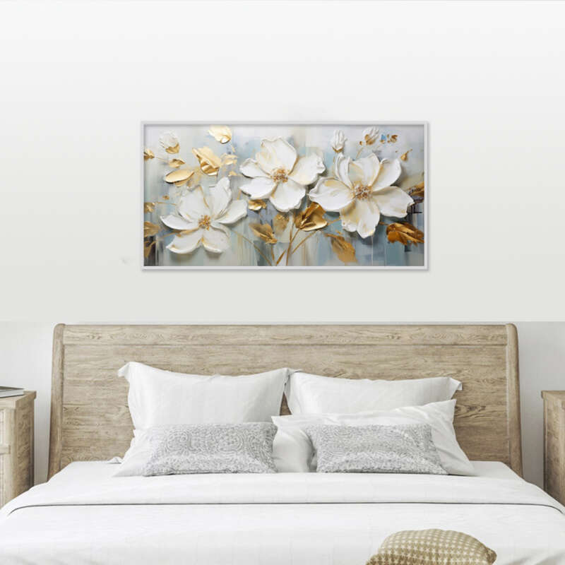 Cuadro con flores en un ambiente
