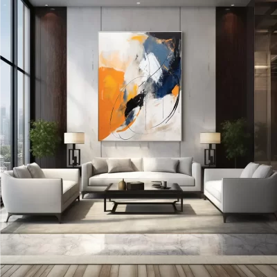 Cuadro abstracto impreso en lienzo
