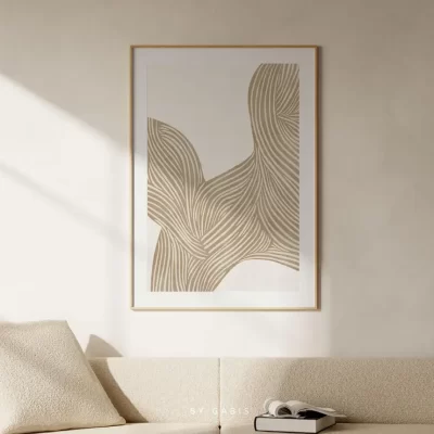 Cuadro abstracto tonos beige