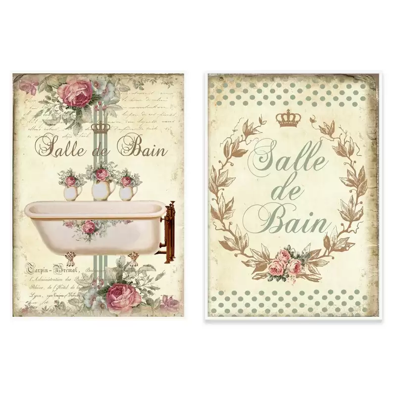 Set de 2 cuadros para baño y cocina