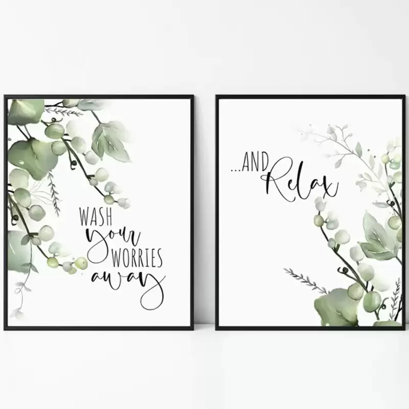 Set de 2 cuadros para baño y cocina