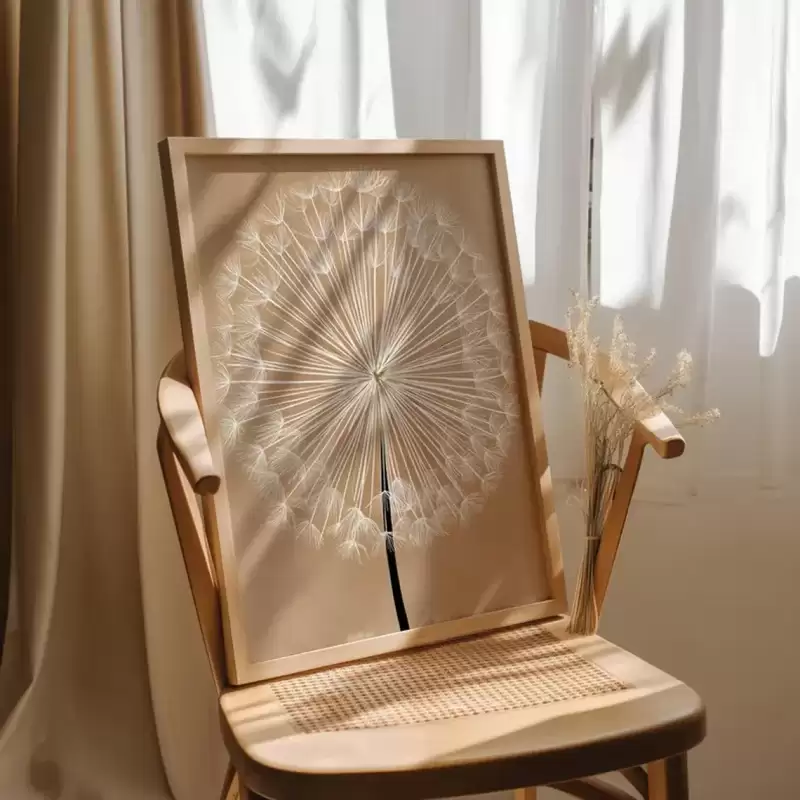 Cuadro con flores en un ambiente
