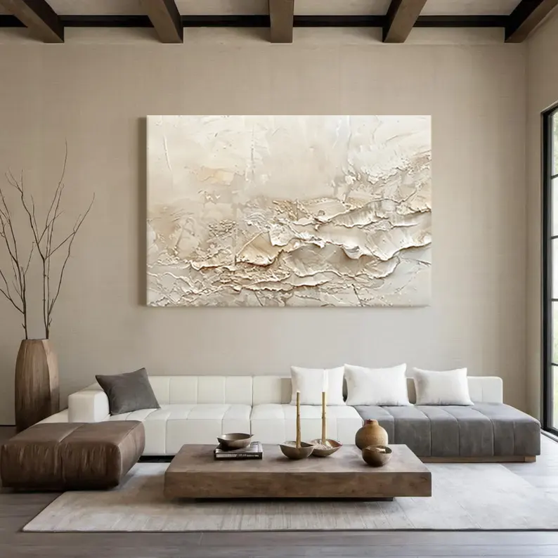 Cuadro abstracto tonos claros