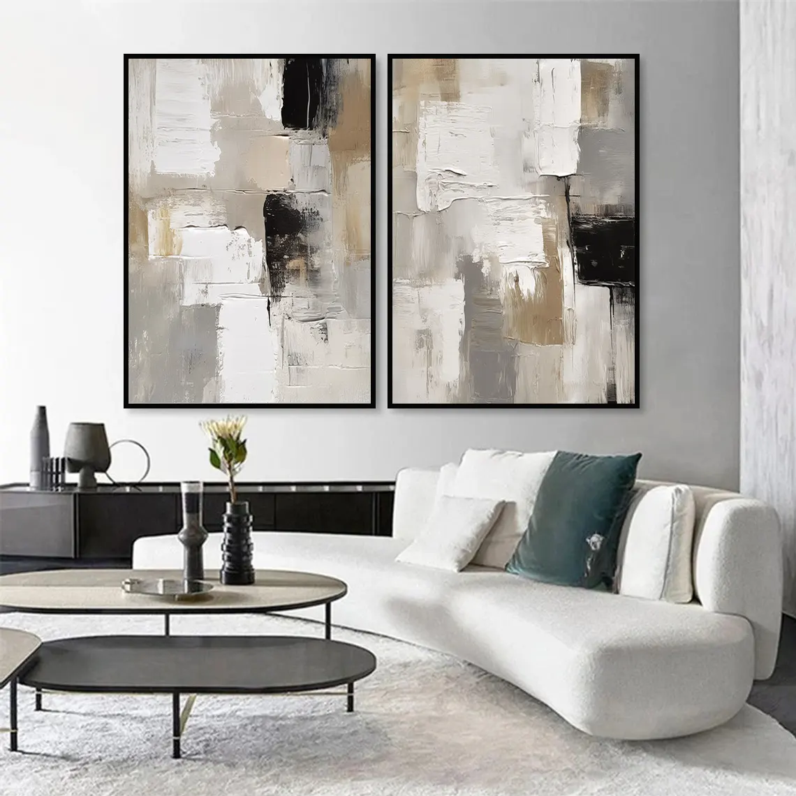 Set de 2 cuadros impresos en lienzo