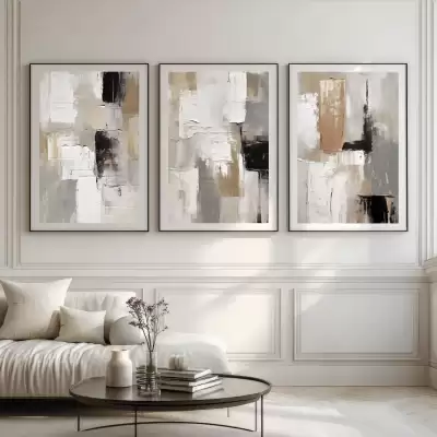 set de 3 cuadros impresos en lienzo