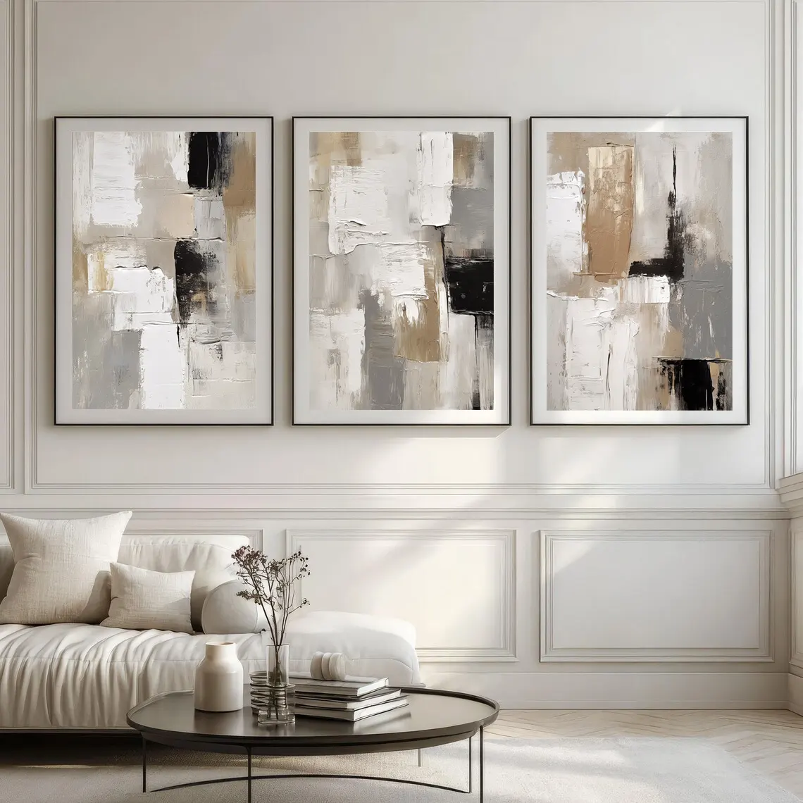 set de 3 cuadros impresos en lienzo