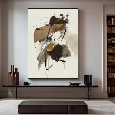 Cuadro abstracto impreso en lienzo