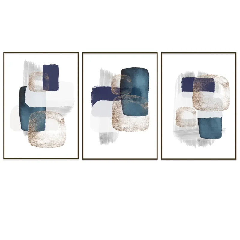 Set de 3 cuadros abstractos, foto 5
