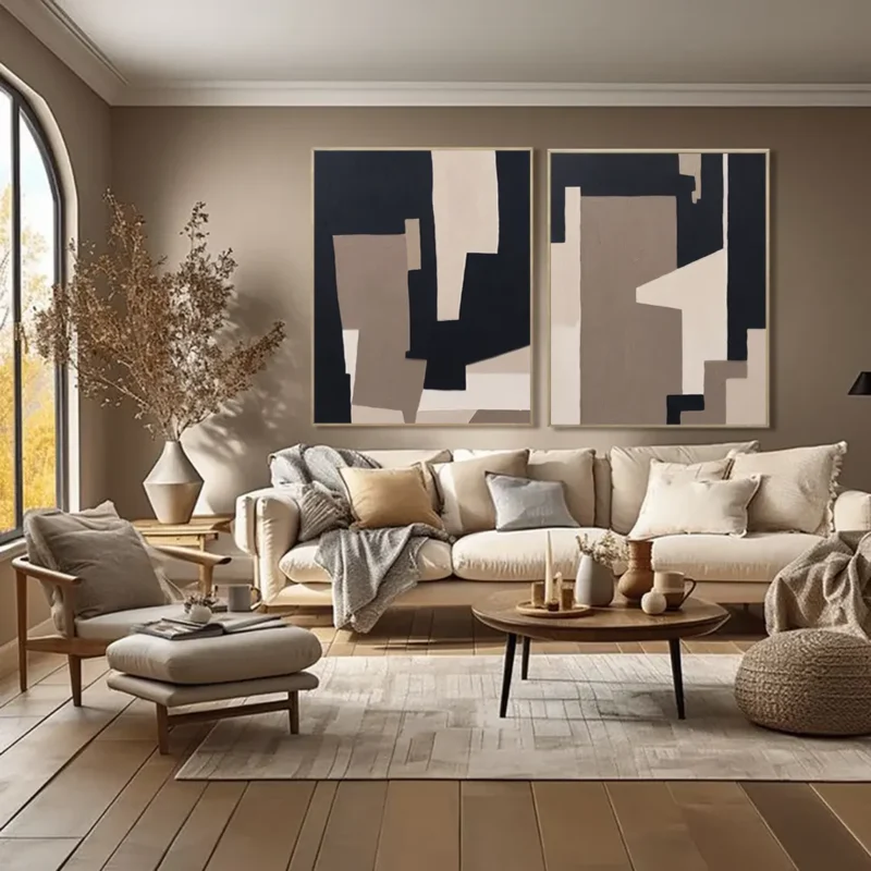 Set de 2 cuadros abstractos