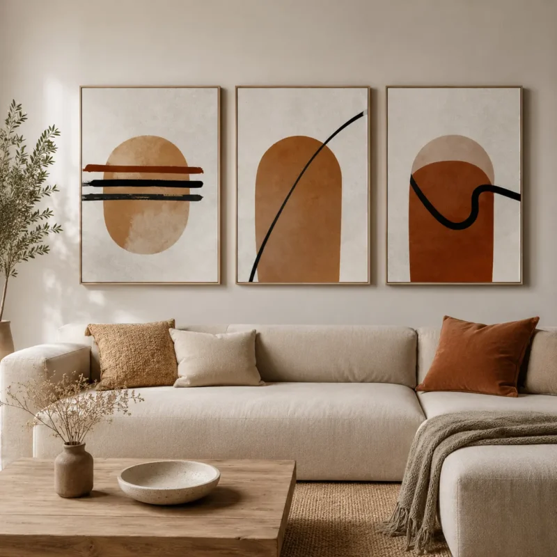 Set de 3 cuadros boho