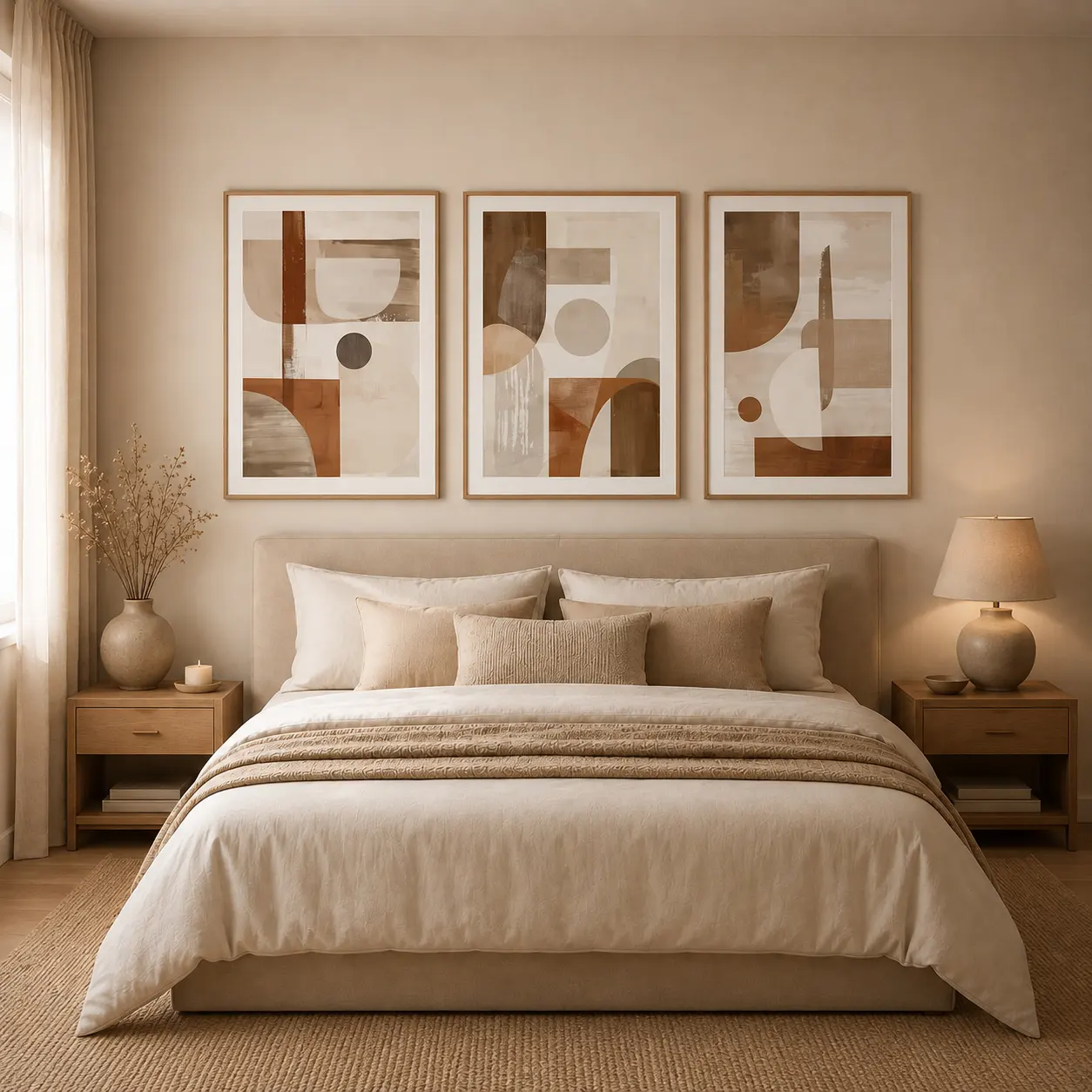 Set de 3 Cuadros Decorativos Abstractos en Lienzo | AB247 - Imagen 3