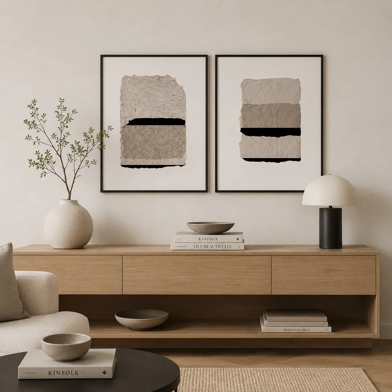 Set de 2 Cuadros Abstractos AB250