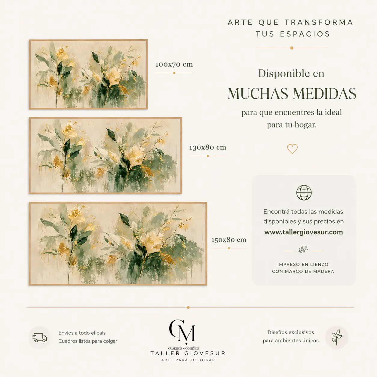 Cuadro Floral impreso en Lienzo BT077 - Imagen 6