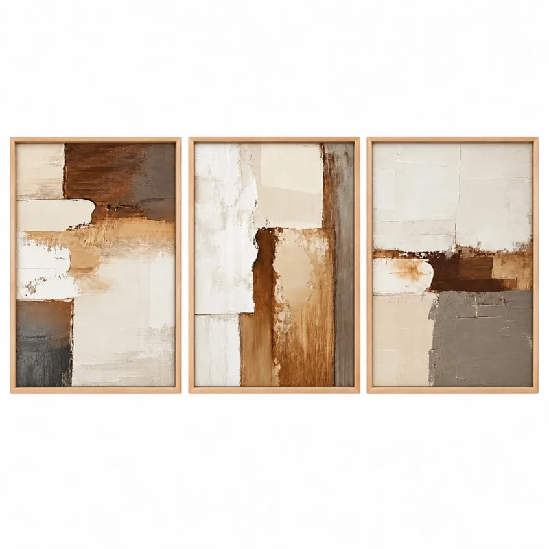 Set de 3 Cuadros Decorativos Abstractos en Lienzo | AB264, foto 5
